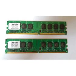 Buffalo 3 x 1 GB geheugen. PC2-6400 800 MHz
