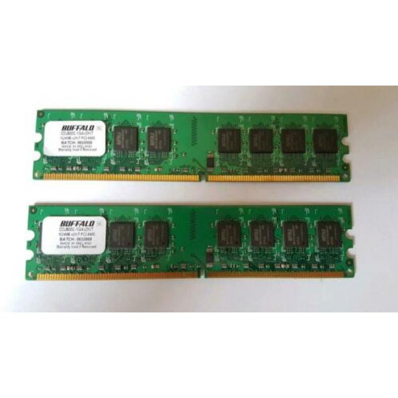 Buffalo 3 x 1 GB geheugen. PC2-6400 800 MHz