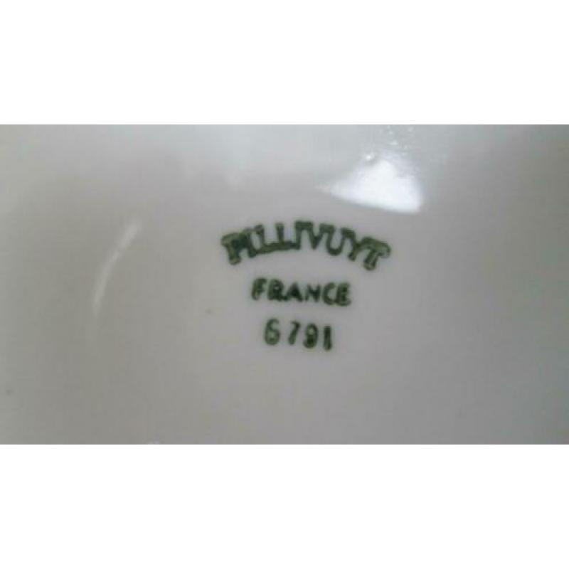 Gaaf Pillivuyt Bord met Grassen Gesigneerd Molling