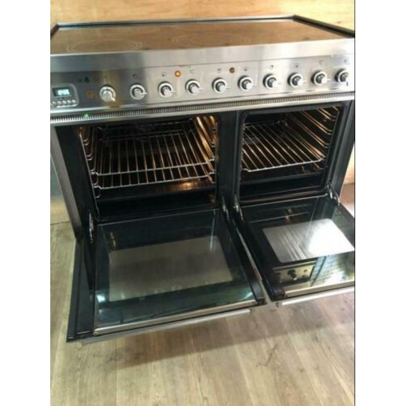 Nette Boretti keramische fornuis 2 ovens 100 cm breed
