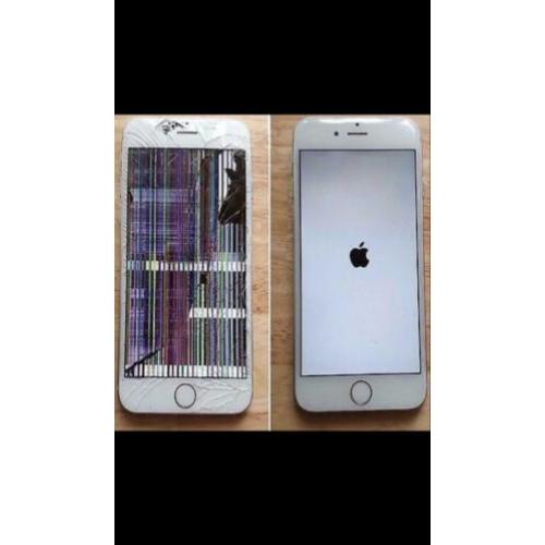 iPhone 8 7 X 7+ 6s 5s 6 plus scherm barst lcd glas reparatie