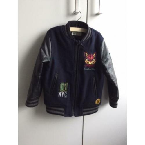 H&M Baseball Jas Donkerblauw Maat 110
