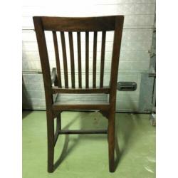 Set van 4 eetkamerstoelen teakhout met armleuning