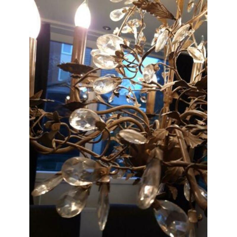 Kristal kroonluchter bloemvormig 9 lamp