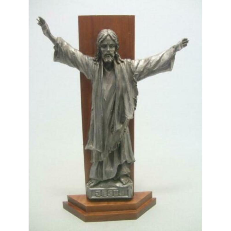 Tinnen beeld van Jesus (1a)