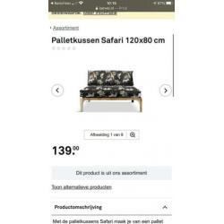 Pallet kussens lounge Safari