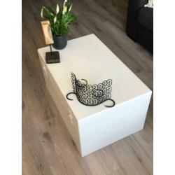 Chinese opbergkist/salontafel, wit