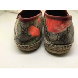 Gucci espadrilles suprème canvas met leer maat 37/37,5