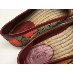 Gucci espadrilles suprème canvas met leer maat 37/37,5