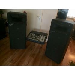 Speakers met mengpaneel Mooie vintage set