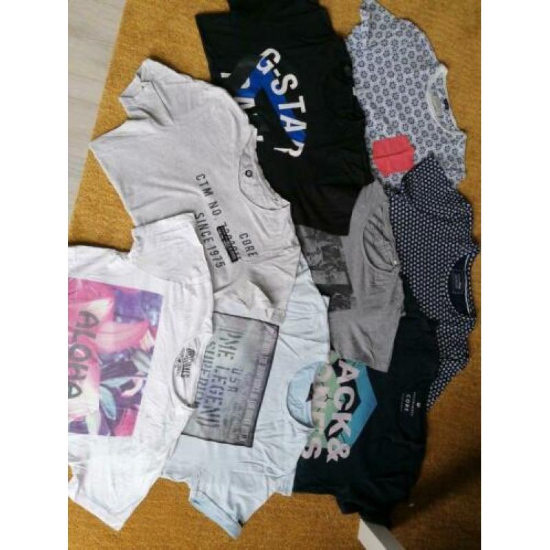 Pakket met 8 shirts maat M & L g-star, PME, Jack & Jones