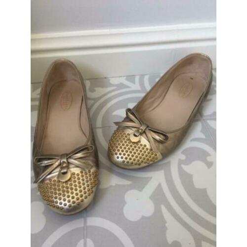 * NALINI, mt 37.5 * Gave gouden italiaanse loafers ballerina
