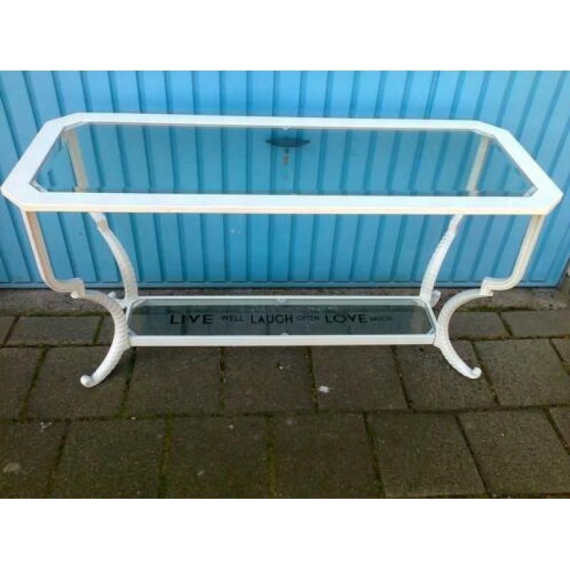 Leuke Side-tabele, 2 glasplaten
