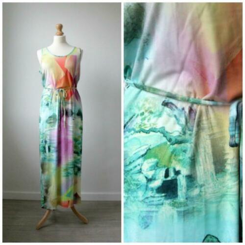 Miss Etam - mooie kleurrijke maxi jurk / maxidress maat XL