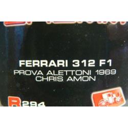 Brumm Ferrari 312 F1 Prova Alettoni 1969 1/43