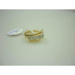 Ring goud 14K met edelsten / Z6201