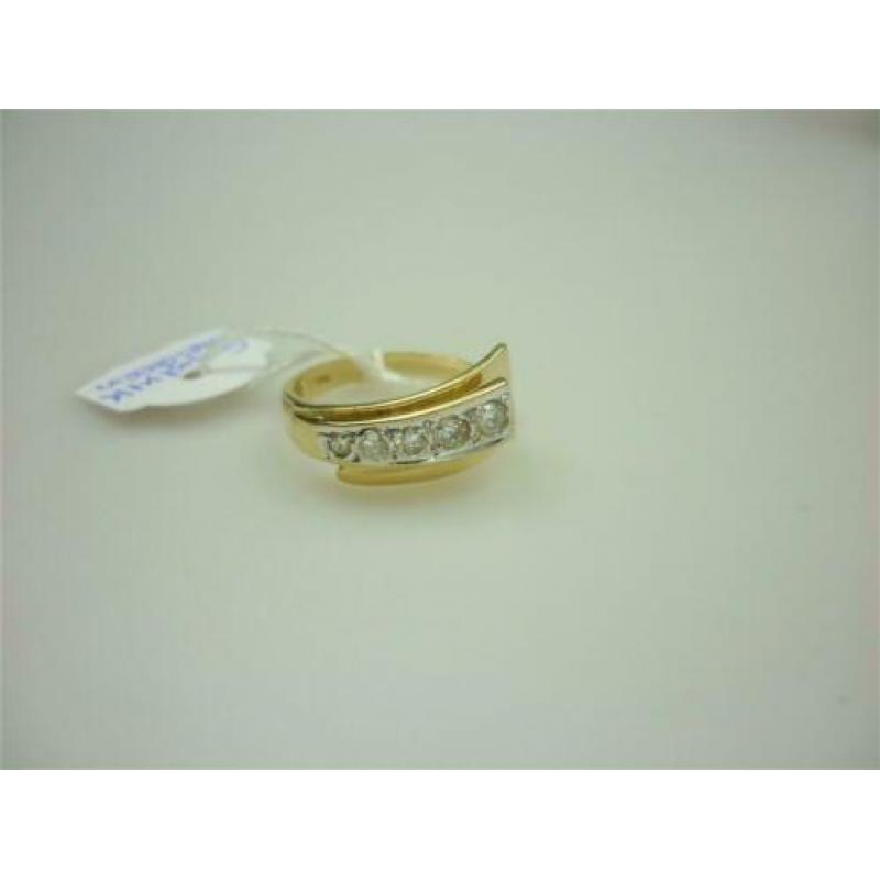 Ring goud 14K met edelsten / Z6201