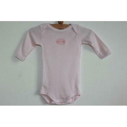 Nieuw roze-wit rompertje van Petit Bateau maat 62 (9213)