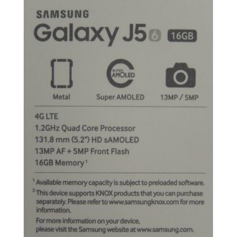 Samsung Galaxy J5 2016 zwart in doos met hoesje als nieuw.