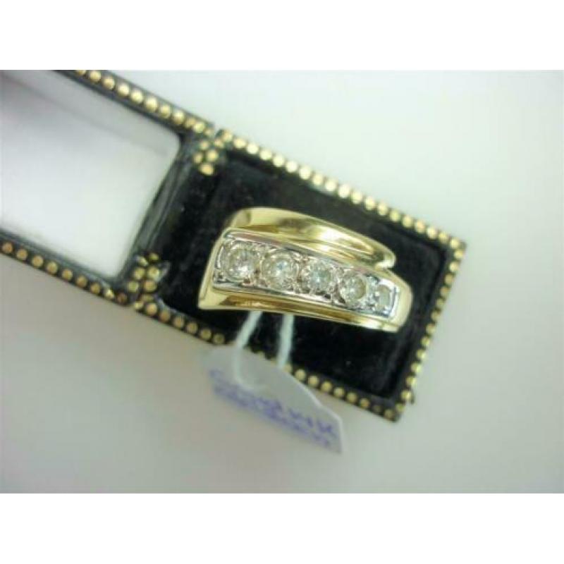 Ring goud 14K met edelsten / Z6201