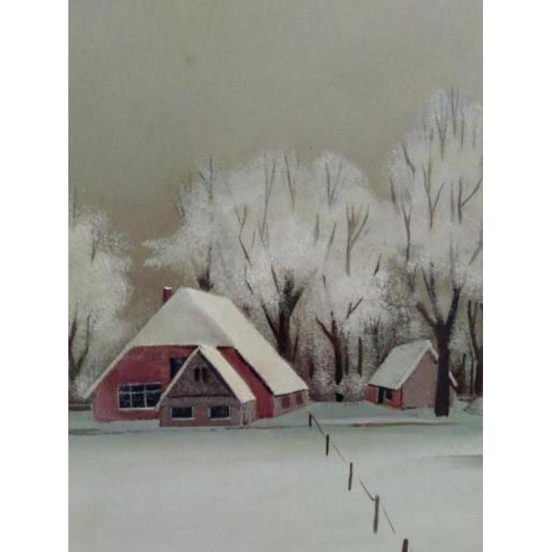 Chris ten Bruggen Kate (1920-2003): Winterlandschap.