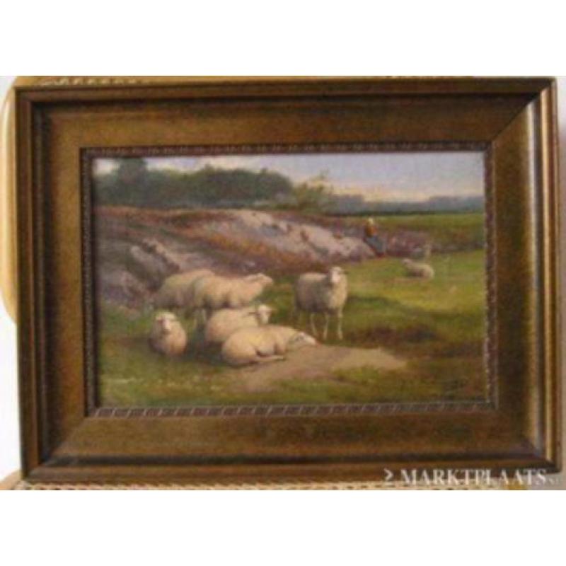 ==J L van Leemputten 1865-1945===landschap met schapen===