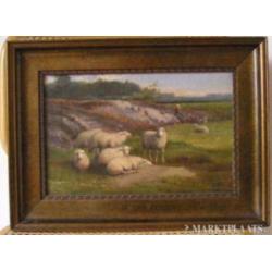 ==J L van Leemputten 1865-1945===landschap met schapen===