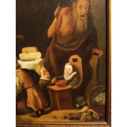 antiek mooi gesigneerd jan havick steen olieverf schilderij