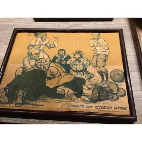 Oude tekeningen 1916 Sportkroniek,zijn Gesigneerd.