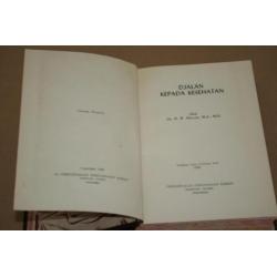 Oud Indonesisch boek over anatomie m kleurenplaten . - 1950!