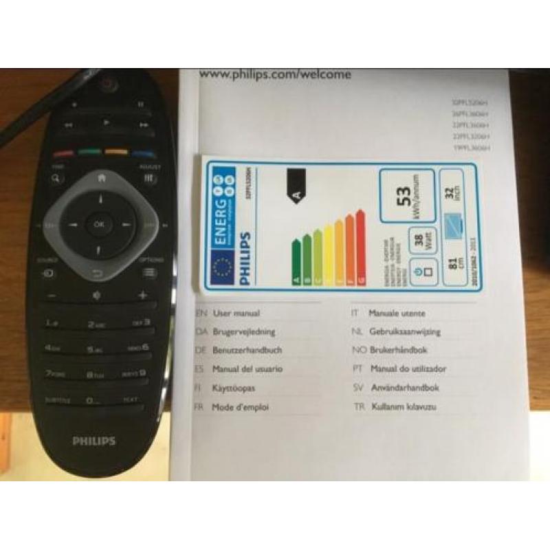 ZGAN Philips led tv 32PFL5206H/12 met 81 cm scherm 100 hertz