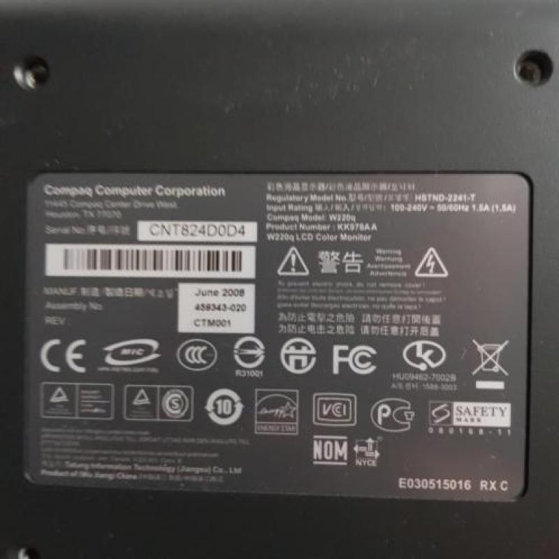 Monitor compaq w220q