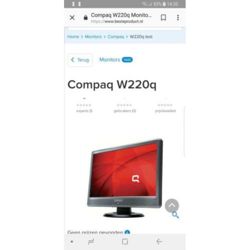 Monitor compaq w220q