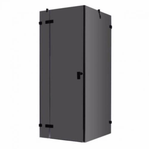 AWT Douchecabine LAS1000-B zwart 100x100 links