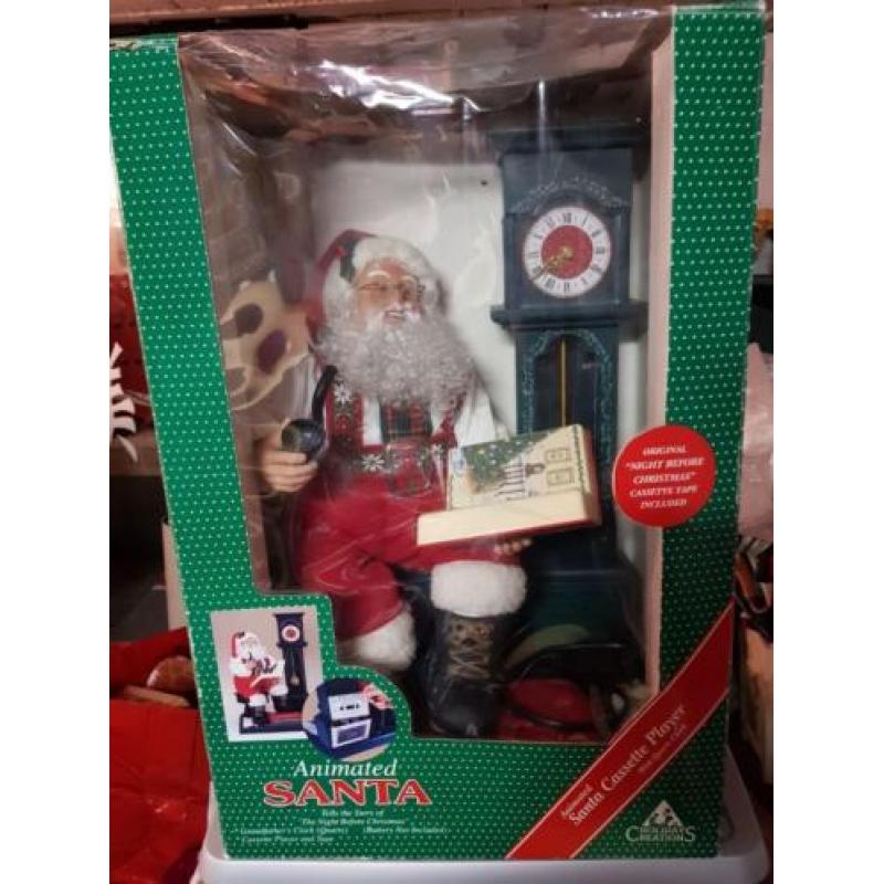 Hele Leuke Beweegbarec Kerstman met Klok