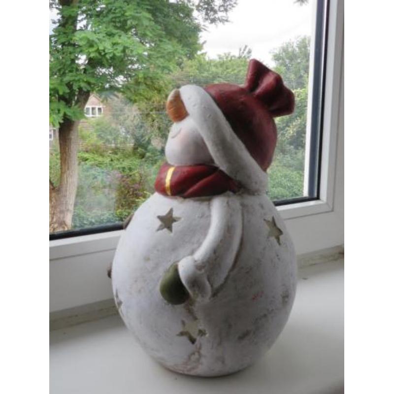 Keramiek kerst sneeuwman