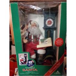 Hele Leuke Beweegbarec Kerstman met Klok