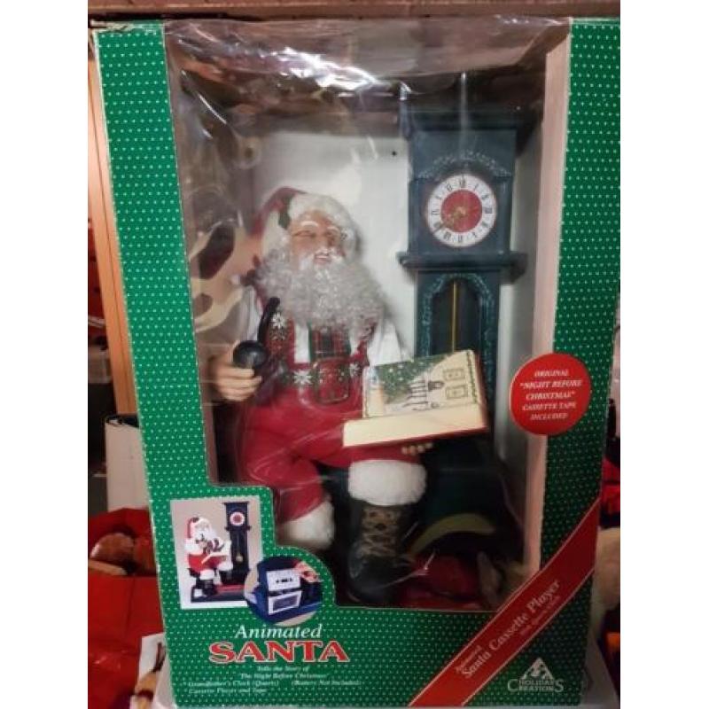 Hele Leuke Beweegbarec Kerstman met Klok