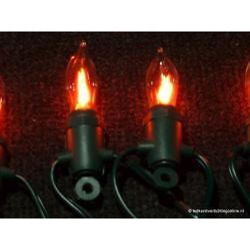 Vlamverlichting flikker kaars lichtsnoer vuurkorfverlichting