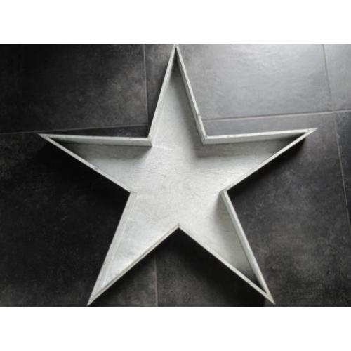 mooie grote houten [kerst]ster [lichtgrijs] doorsnee 85 cm.