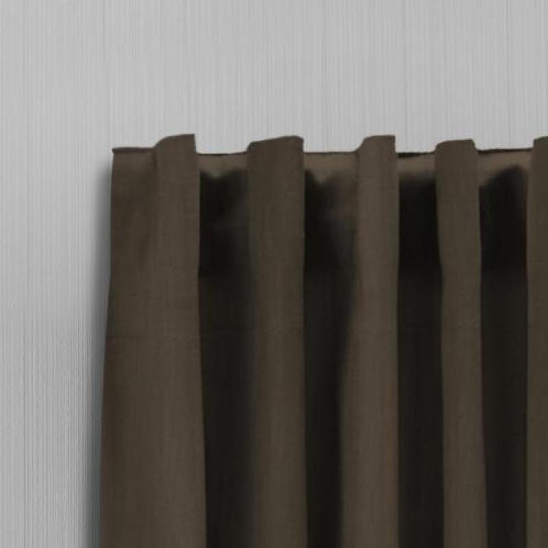 Lifa Living Gordijnen Donker Taupe Ringen - 150 x 250 cm