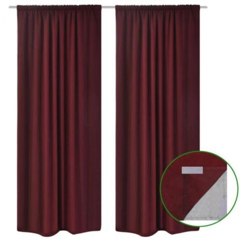 vidaXL Verduisterende gordijnen dubbellaags 140x245 cm borde