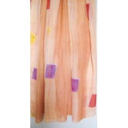 Fleurige decorative vitrage , mooie zachte kleuren