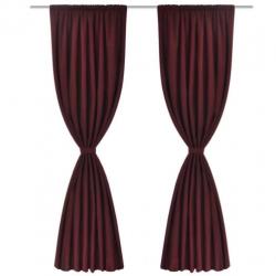 vidaXL Verduisterende gordijnen dubbellaags 140x245 cm borde