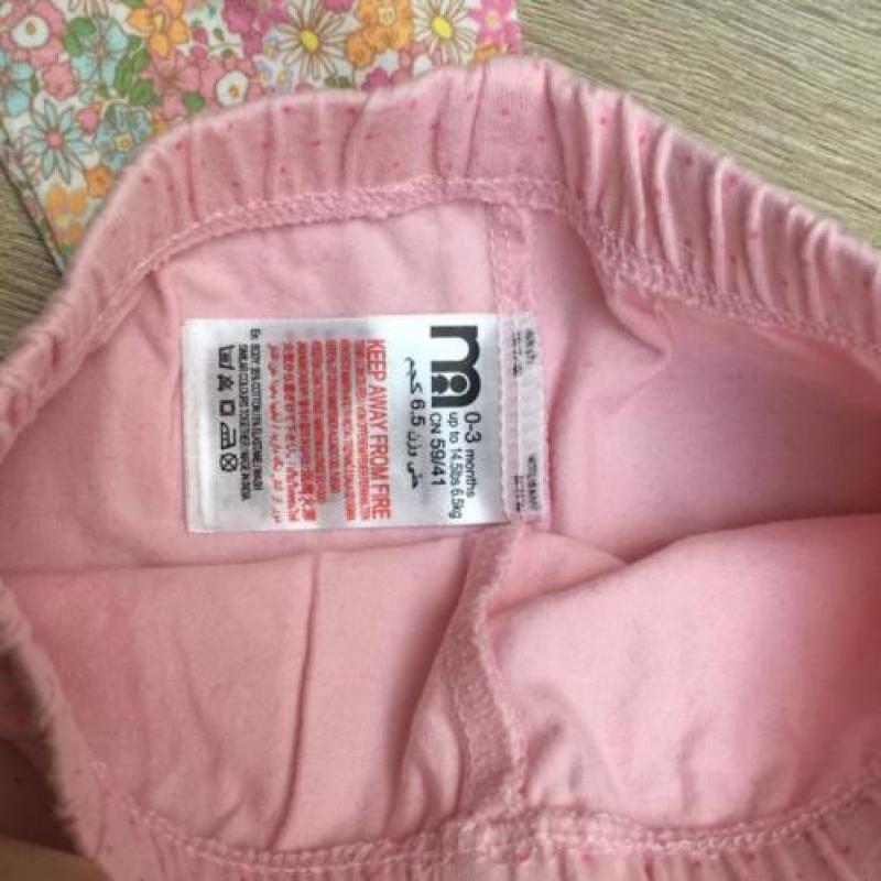 Baby leggings meisje broekjes 4 stuks 0-3 maanden 50 - 56