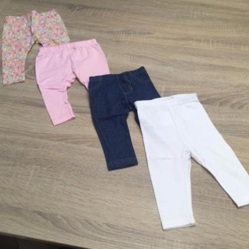 Baby leggings meisje broekjes 4 stuks 0-3 maanden 50 - 56