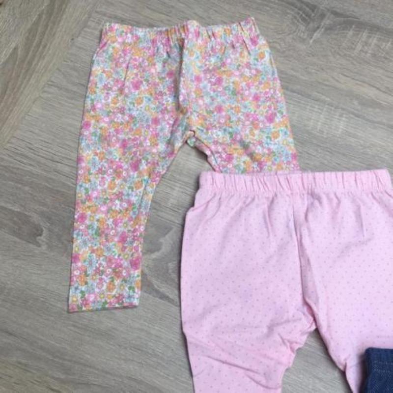 Baby leggings meisje broekjes 4 stuks 0-3 maanden 50 - 56