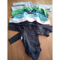 10 rompers lange mouw maat 50/56
