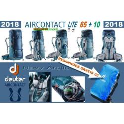 Nieuwste Model 2018 Deuter Aircontact LITE 65+10 Navy Arctic