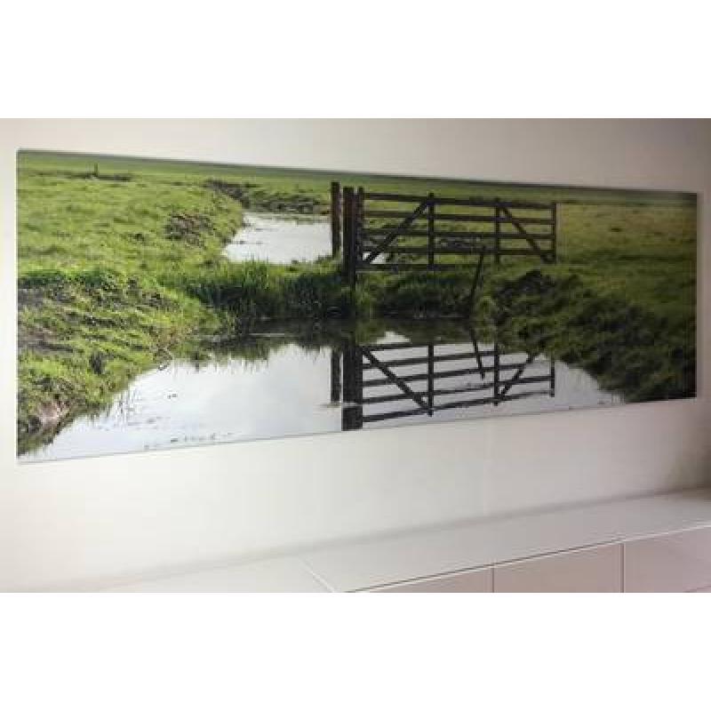 Foto verlijmd achter acrylaat 100x130 cm